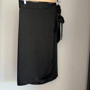 Wildfang Empower Satin Wrap Skirt